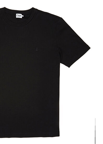 Beymen Club Relax Fit Black Mercerized T-Shirt - 7