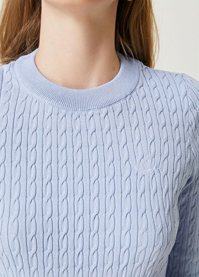 Beymen Club Blue Hair Braid Textured Sweater - 5