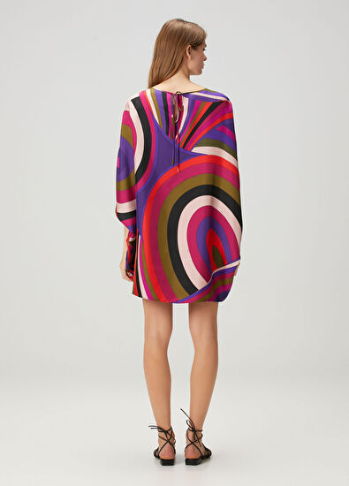 Pucci Purple Patterned Short Silk Caftan - 4