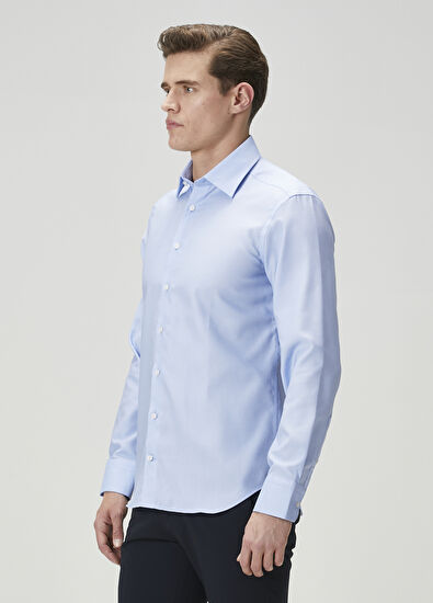 Beymen Club Slim Fit Mavi Non-iron Gömlek - 4