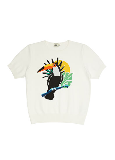 Beymen Club Kırık Beyaz Jakarlı Triko - 7