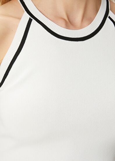 Beymen Club Beyaz Siyah Şeritli Triko Atlet - 5