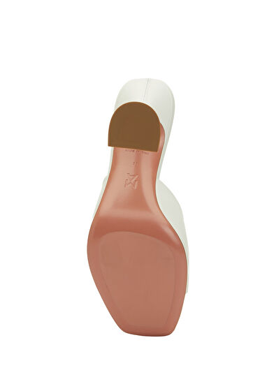 Lupita Beyaz Kadın Deri Terlik - Görsel 6