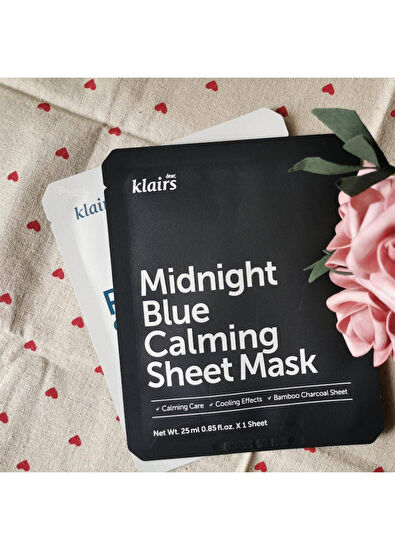 Klairs Midnight Blue Calming Sheet Mask - Yatıştırıcı Sakinleştirici Nem Maskesi 25ml - 7