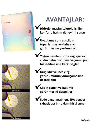 Apothe Red Capsule Pro-Collagen Lifting Mask Kırmızı Kapsüllü ve Pro-Kolajen İçeren Lifting Kağıt Yüz Maskesi 34 gr  - 3
