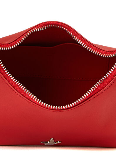 Beymen Club Red Women's Leather Crossbody Bag - 5