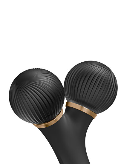 Geske Sonic Facial Body Roller Siyah Titreşimli Yüz Şekillendirici ve Vücut Bakım Roller Cihazı  - 3