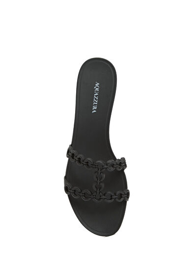 Aquazzura Black Women's Beach Slippers - 4
