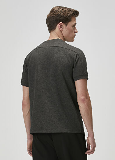 Beymen Club Antrasit Logo Nakışlı Scuba T-shirt - 5