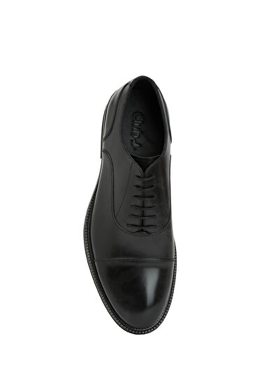 Beymen Club Siyah Bağcıklı Erkek Antik Deri Klasik Ayakkabı - 4