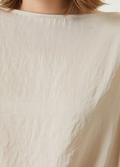 Beymen Club Beige Waist Laces Crop Blouse - 5