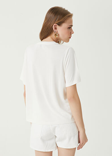 Beymen Club White Chain Detailed T-Shirt - 6