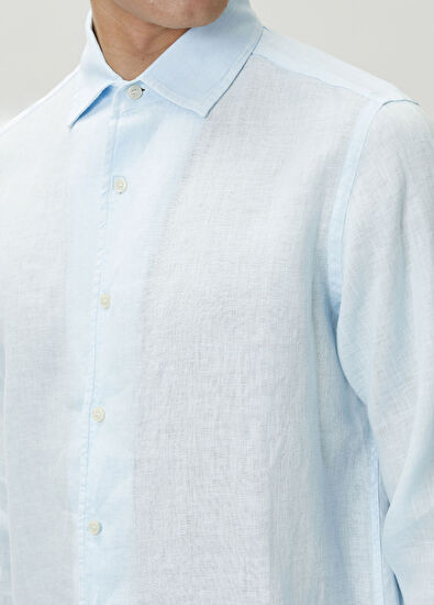 MC2 (Saint Barth) Raphael Blue Linen Shirt - 5