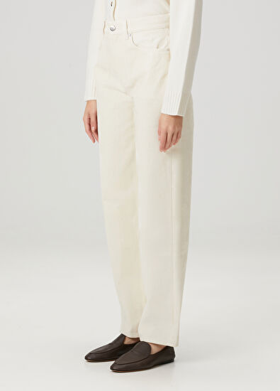 Loulou de Saison Asmar Krem Jean Pantolon - 3