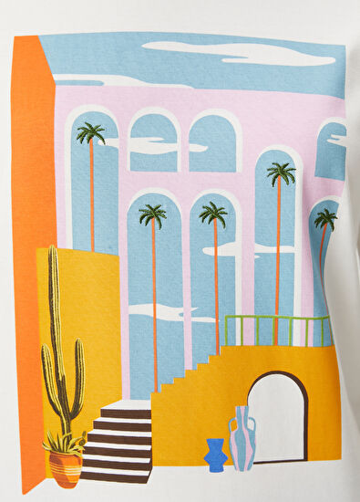 Beymen Club Beyaz Baskılı T-shirt - 7