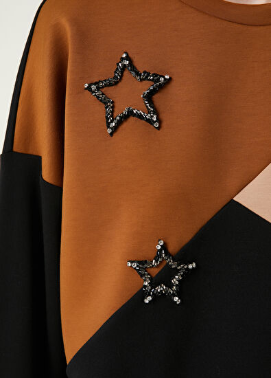 Beymen Club Colorblock Yıldız İşlemeli Sweatshirt - 5