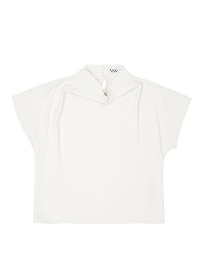 Beymen Club Cream Degaje Collar Flowing Blouse - 5