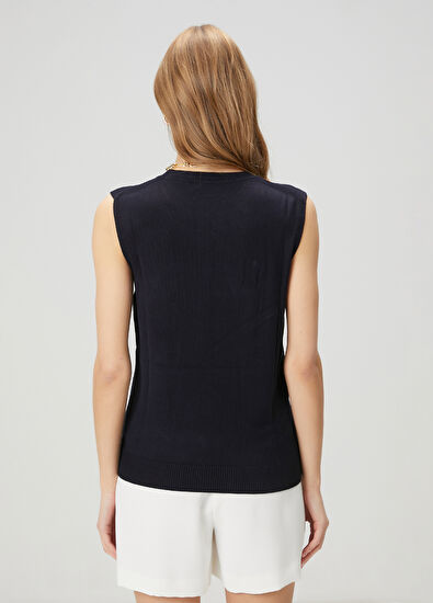 Beymen Club Navy Blue Sleeveless Sweater - 4