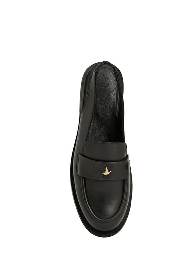 Beymen Club Siyah Kadın Deri Slingback Loafer - 4