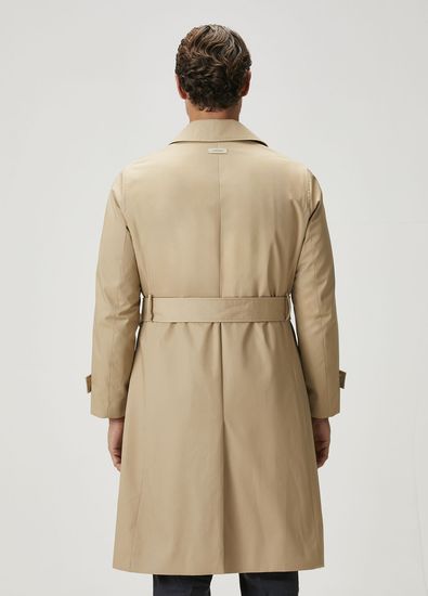 Lardini Bej Beli Kemerli Pardösü - 4