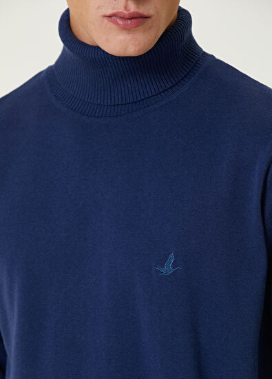 Beymen Club Koyu Mavi Balıkçı Yaka Kazak - 5