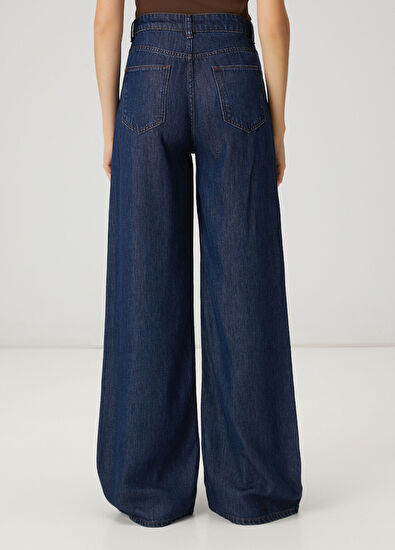 Beymen Club Indigo Palazzo Jean Pantolon - 5