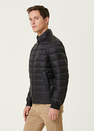 Beymen Club Siyah Kapüşonlu Kapitoneli Mont - 4