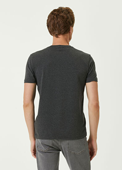Beymen Club Anthracite Melange Basic T-shirt - 5