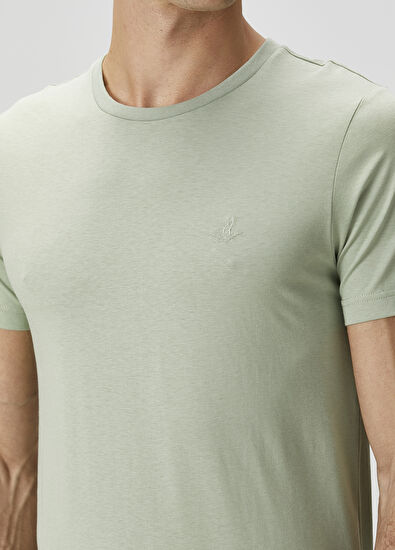 Beymen Club Aqua Green Basic T-Shirt - 5