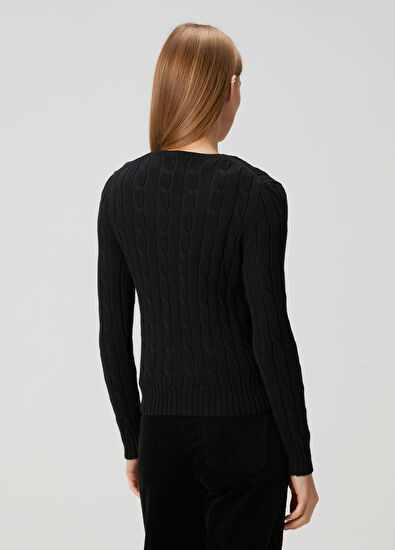 Siyah Saç Örgü Triko - Görsel 5