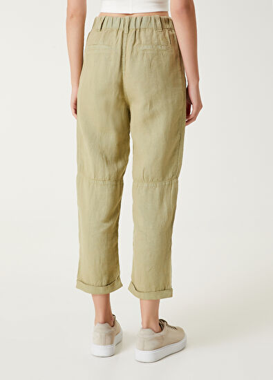 Beymen Club Açık Haki Keten Pantolon - 5