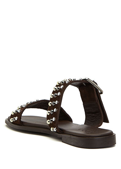 Beymen Club Kahverengi Troklu Kadın Süet Terlik - 3