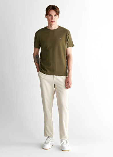 Gant Yeşil Regular Fit Bisiklet Yaka Kısa Kollu Erkek T-Shirt - 3