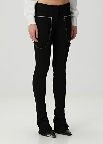 Off-White Siyah Flare Pantolon - 3