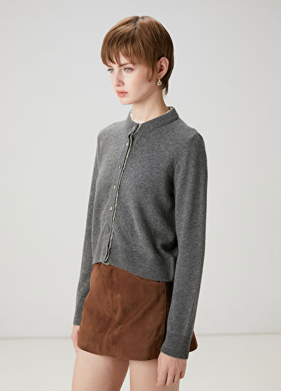 Beymen Club Gray Melange Wool Knitwear - 4