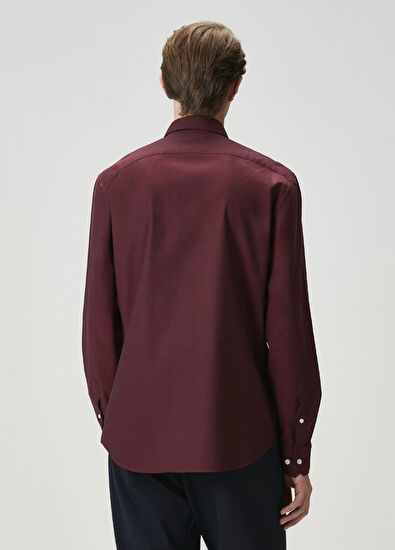Beymen Club Slim Fit Mürdüm Oxford Gömlek - 5