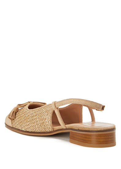 Beymen Club Nude Straw Ballet Flats - 3