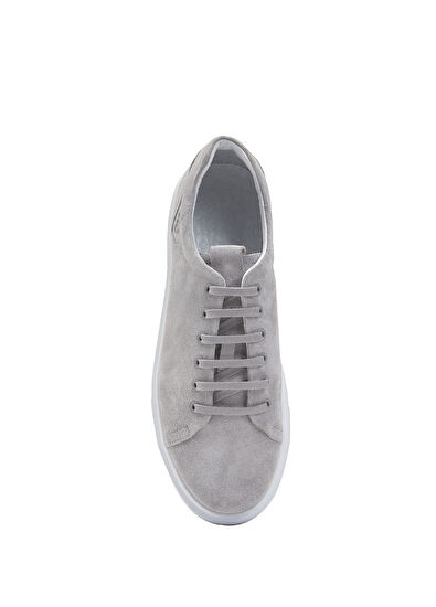 Beymen Club Gri Logolu Erkek Deri Sneaker - 4