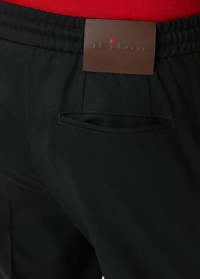 Kiton Black Wool Pants - 5