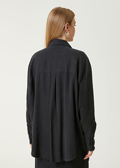Beymen Club Antrasit Oversize Gömlek - 6
