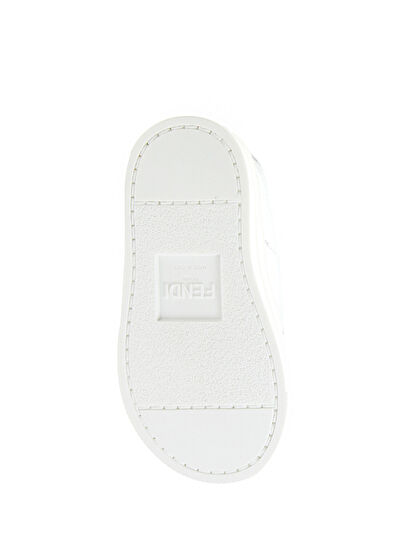 Fendi White Logo Unisex Child Leather Sneaker - 5
