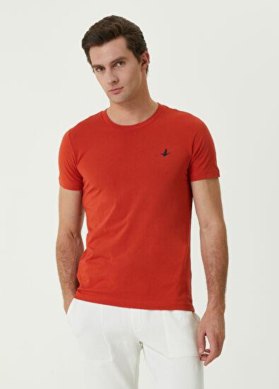 Beymen Club Kiremit Kuş Nakışlı Basic T-shirt - 3