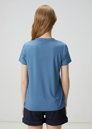 Beymen Club Mavi Modal T-shirt - 4