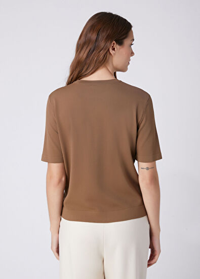 Beymen Club Brown Short Sleeve Sweater - 5