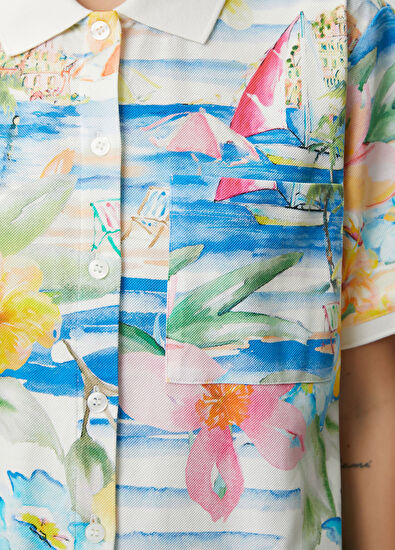 Beymen Club Hawaii Desenli Polo T-shirt - 7