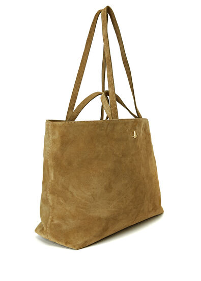 Beymen Club Khaki Double Strap Women's Suede Bag - 3