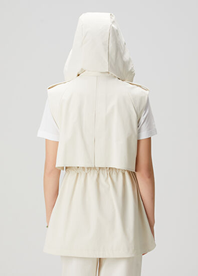 Beymen Club Ecru Hooded Vest - 6