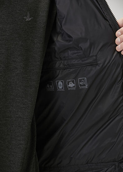 Beymen Club Siyah Kapüşonlu Puff Yelek - 7