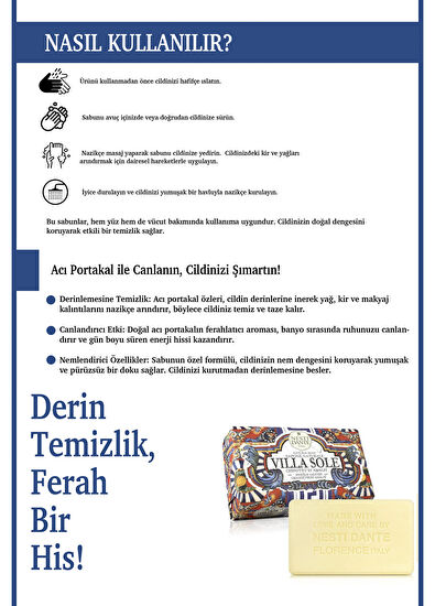 Nesti Dante Villa Sole Chinotto d'Amalfi Acı Portakal Özü Banyo Sabunu 250 gr - 4