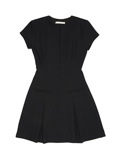 Siyah Mini Elbise - Görsel 9